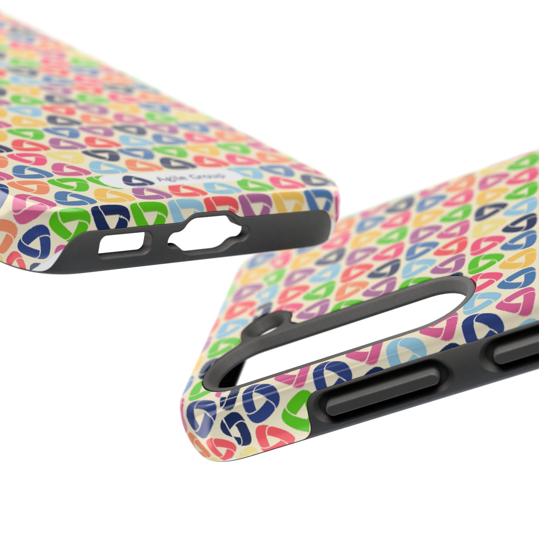Colorful Geometric Pattern Tough Phone Case — Protective iPhone Cover