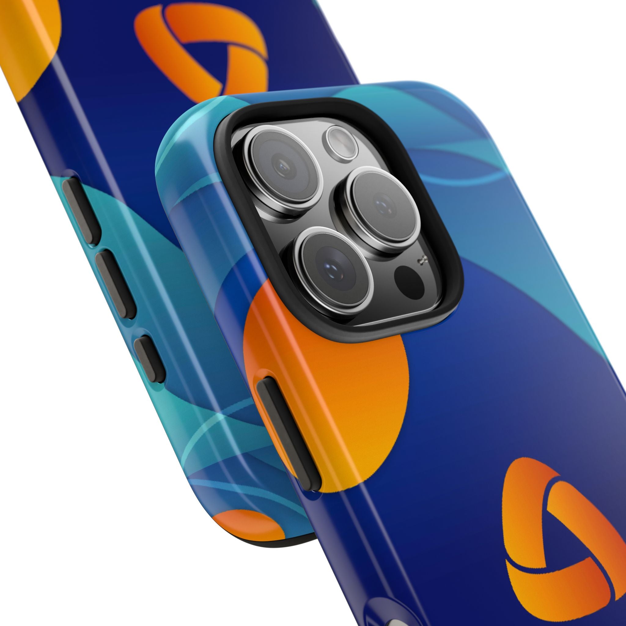 Abstract Blue Orange Wave phone case | Tough Phone Cases