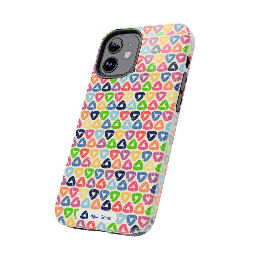 Colorful Geometric Pattern Tough Phone Case — Protective iPhone Cover