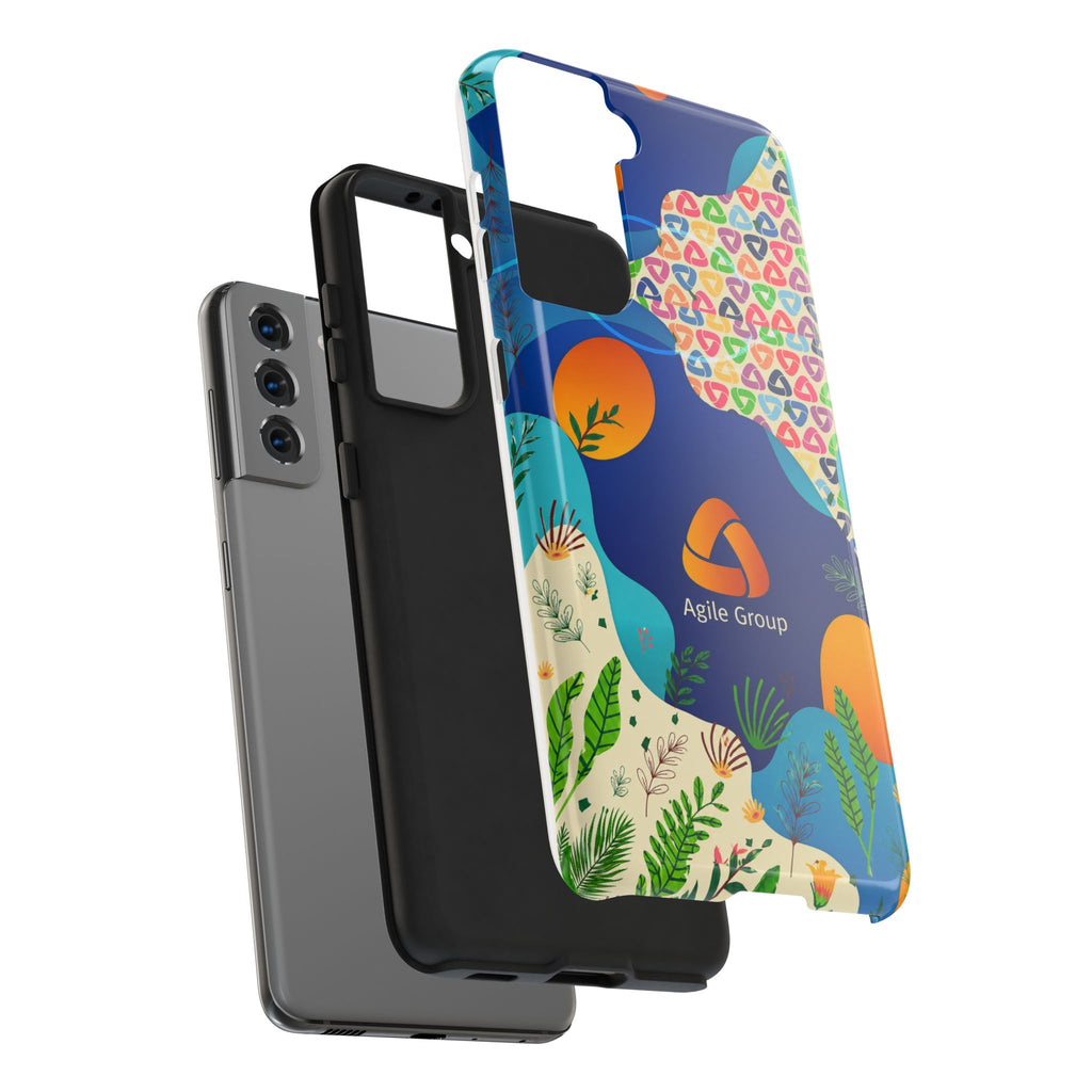 Agile Group Branded Tough Phone Case — Colorful Botanical Logo Design