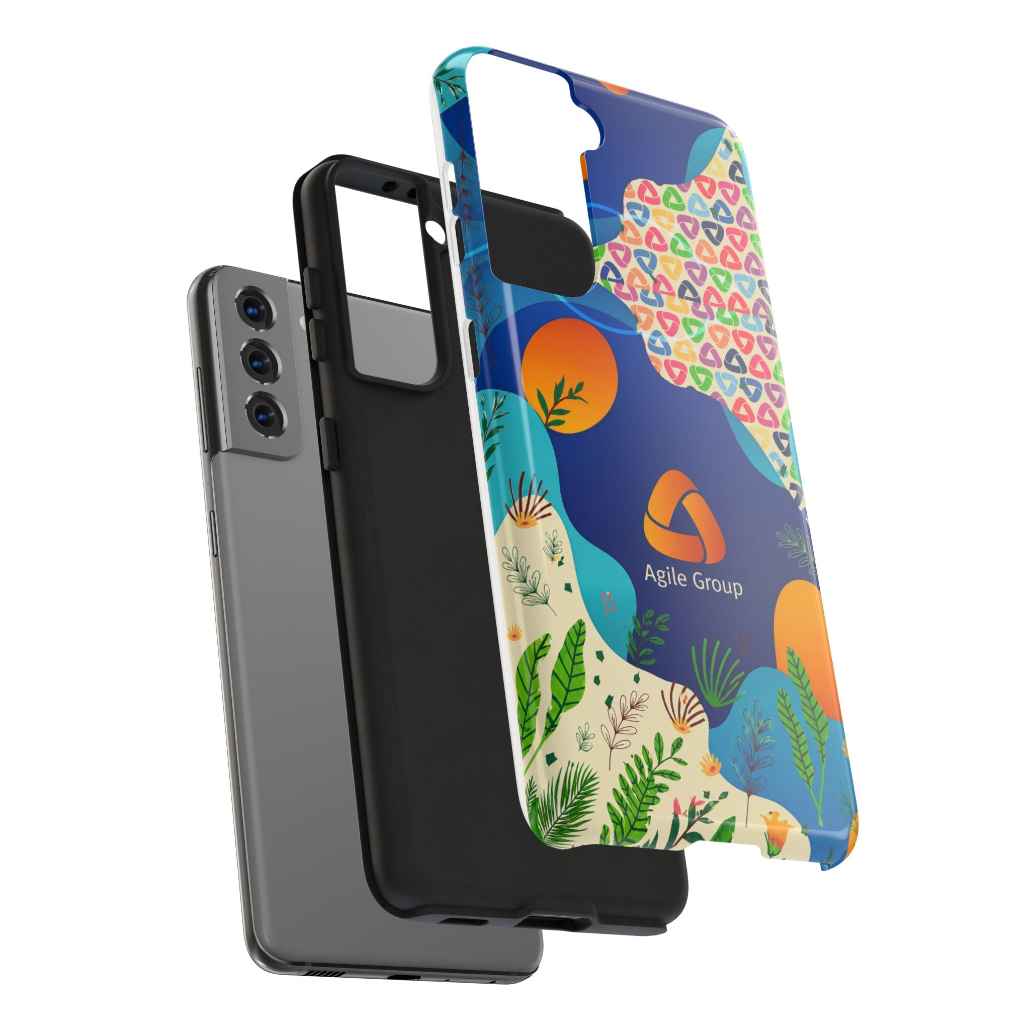 Agile Group Branded Tough Phone Case — Colorful Botanical Logo Design