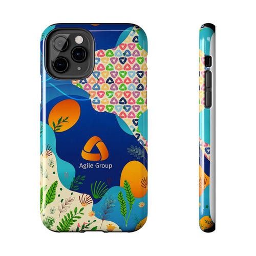 Agile Group Branded Tough Phone Case — Colorful Botanical Logo Design