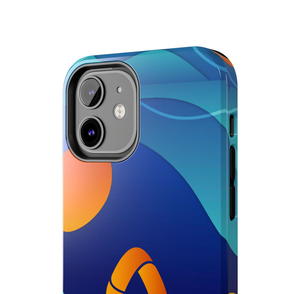 Abstract Blue Orange Wave phone case | Tough Phone Cases