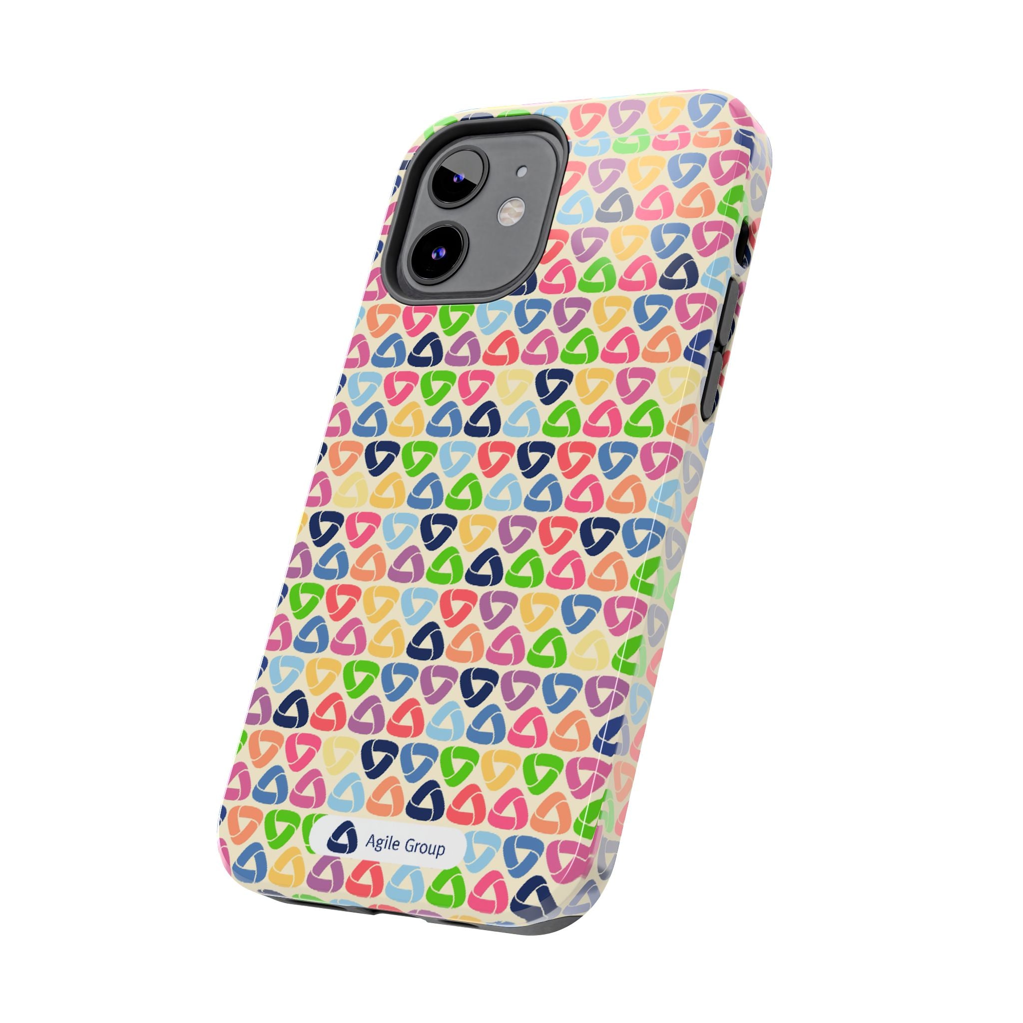 Colorful Geometric Pattern Tough Phone Case — Protective iPhone Cover
