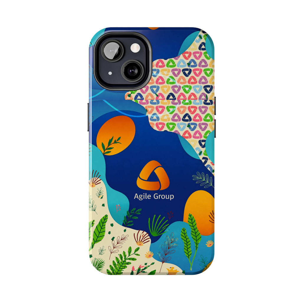Agile Group Branded Tough Phone Case — Colorful Botanical Logo Design