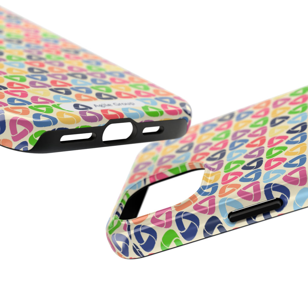 Colorful Geometric Pattern Tough Phone Case — Protective iPhone Cover