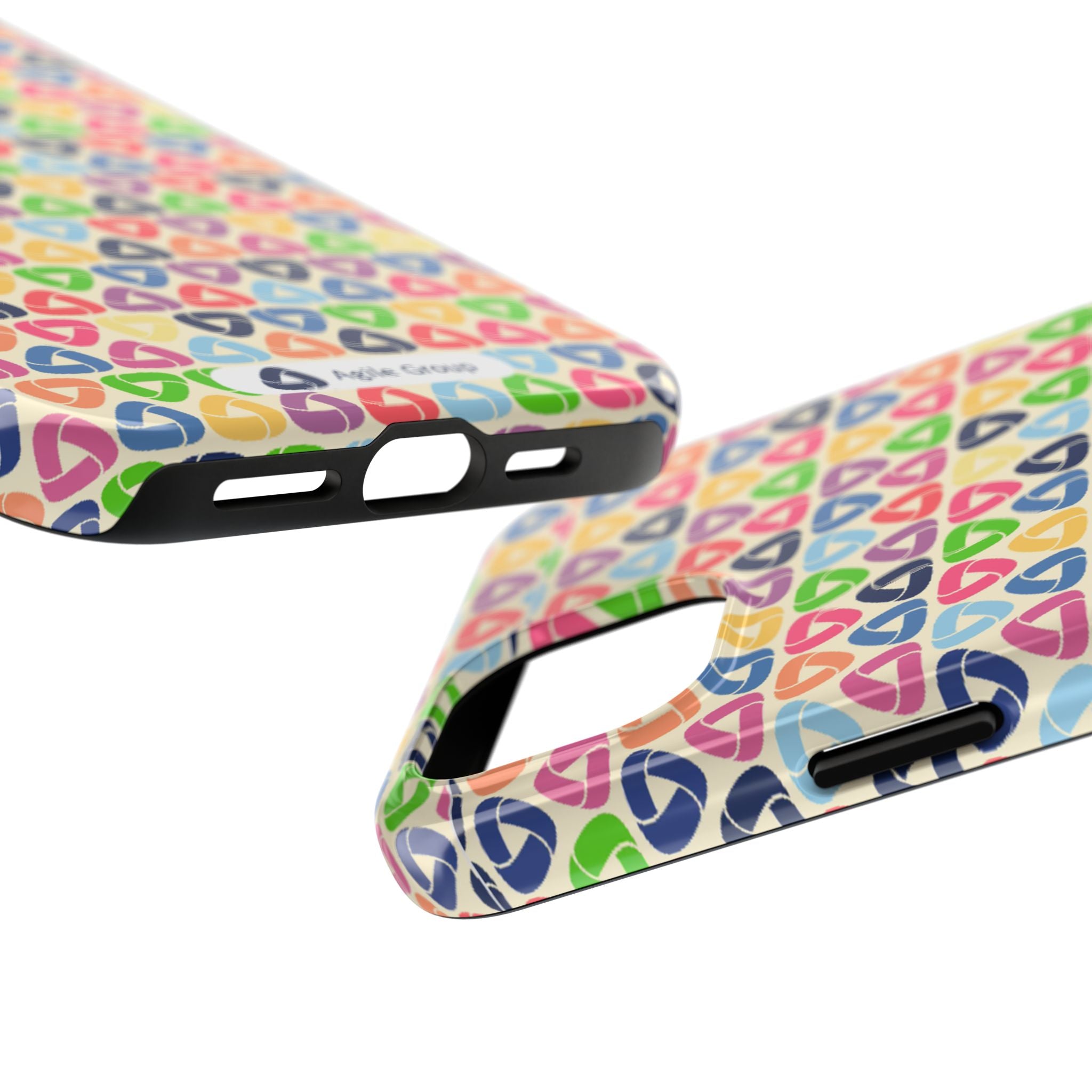 Colorful Geometric Pattern Tough Phone Case — Protective iPhone Cover