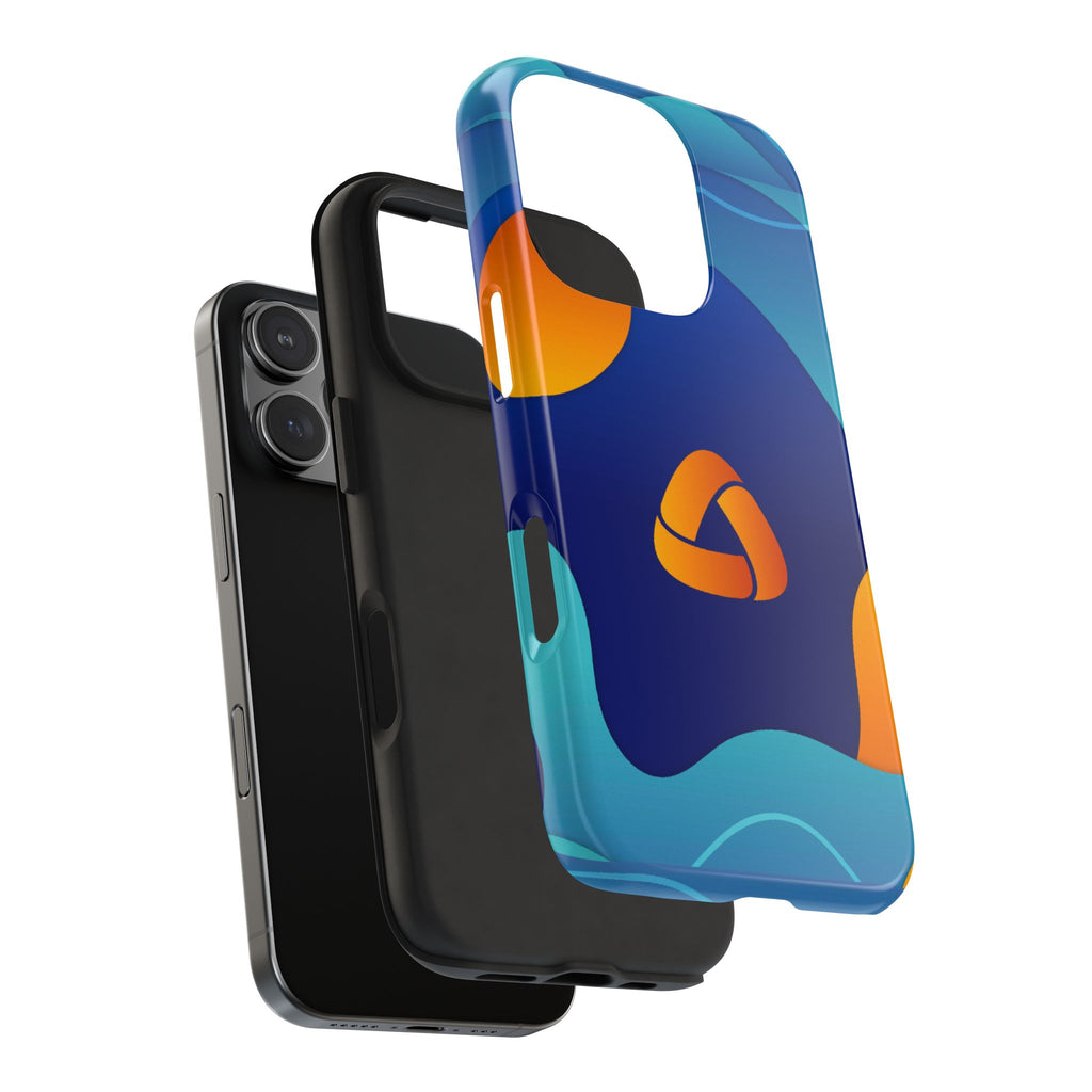 Abstract Blue Orange Wave phone case | Tough Phone Cases