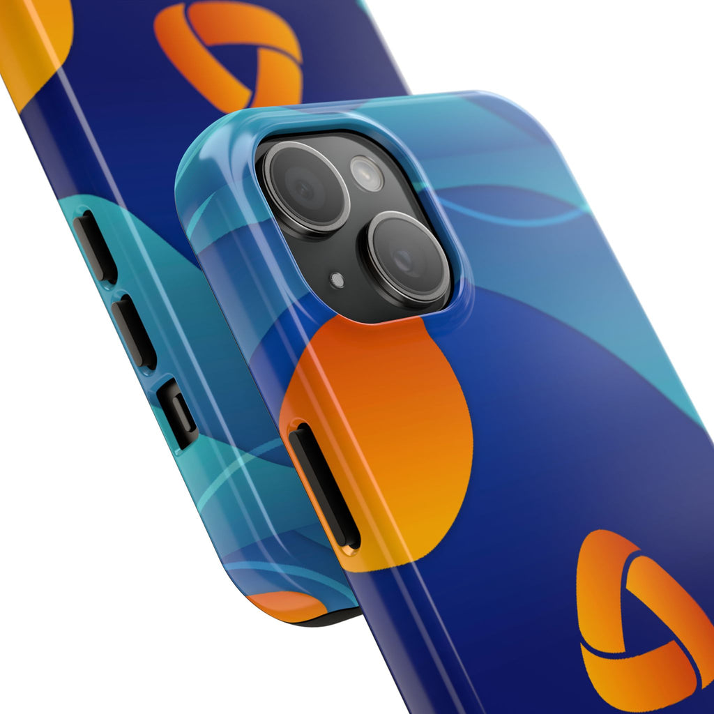 Abstract Blue Orange Wave phone case | Tough Phone Cases