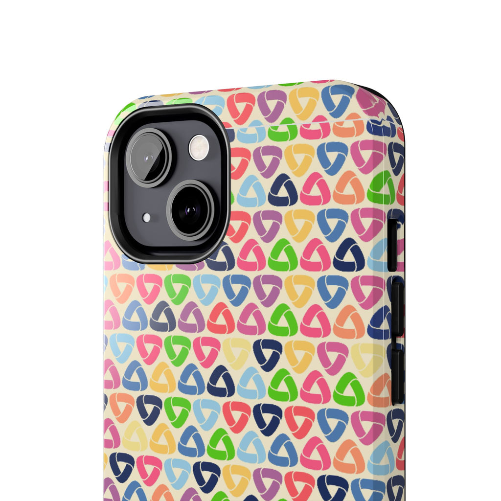 Colorful Geometric Pattern Tough Phone Case — Protective iPhone Cover