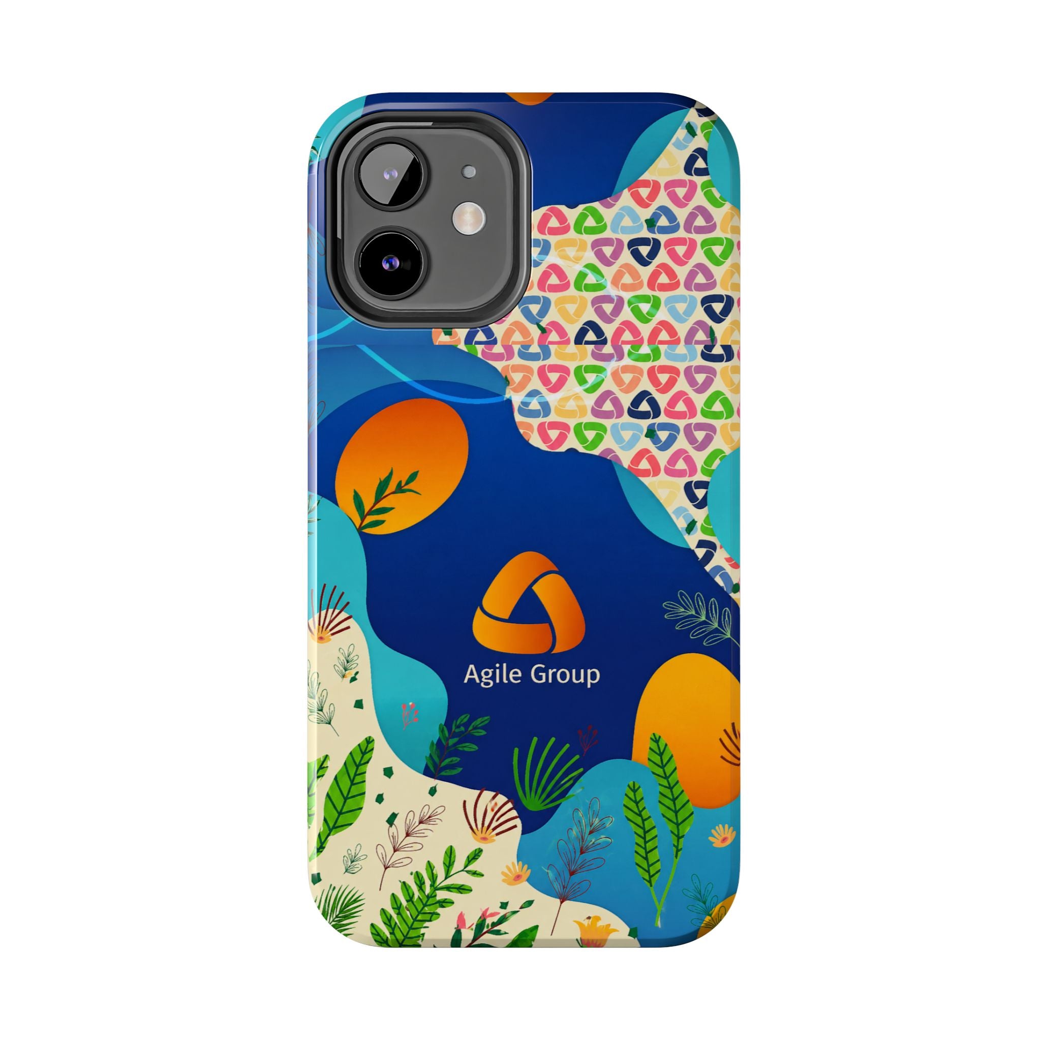 Agile Group Branded Tough Phone Case — Colorful Botanical Logo Design