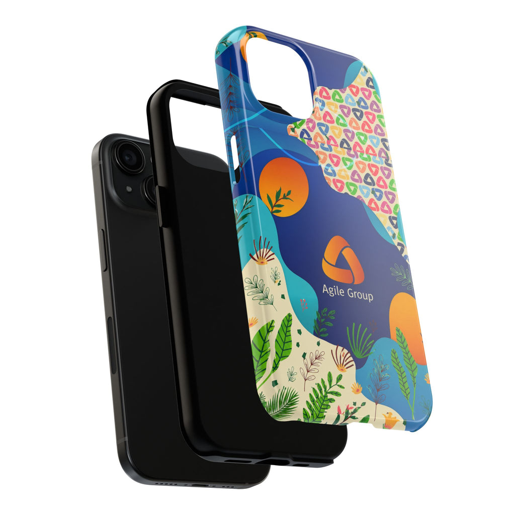 Agile Group Branded Tough Phone Case — Colorful Botanical Logo Design