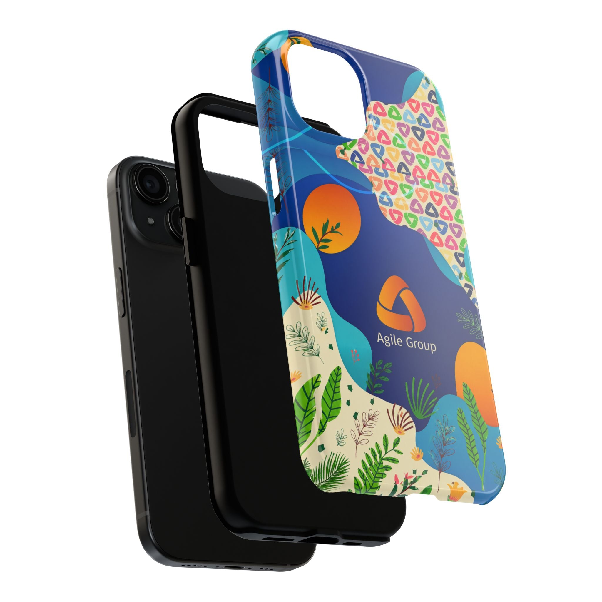 Agile Group Branded Tough Phone Case — Colorful Botanical Logo Design
