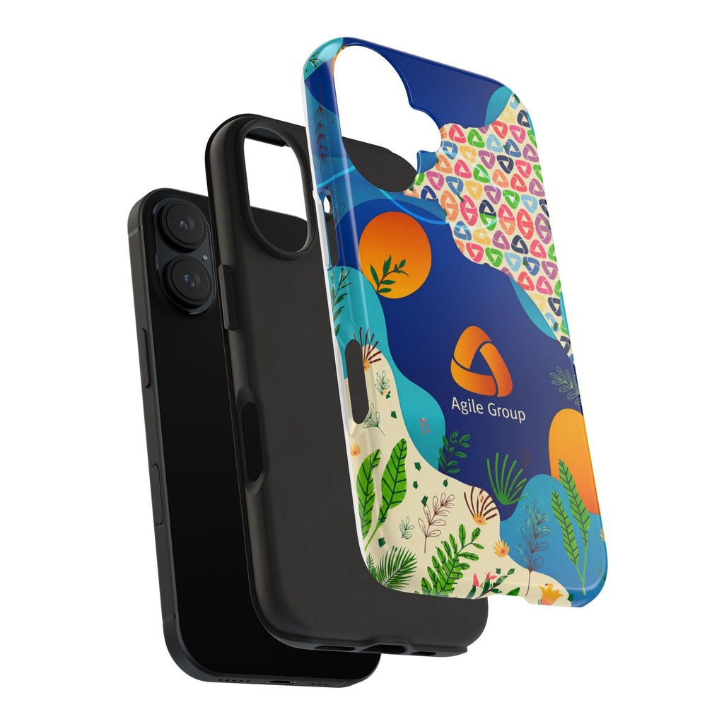 Agile Group Branded Tough Phone Case — Colorful Botanical Logo Design