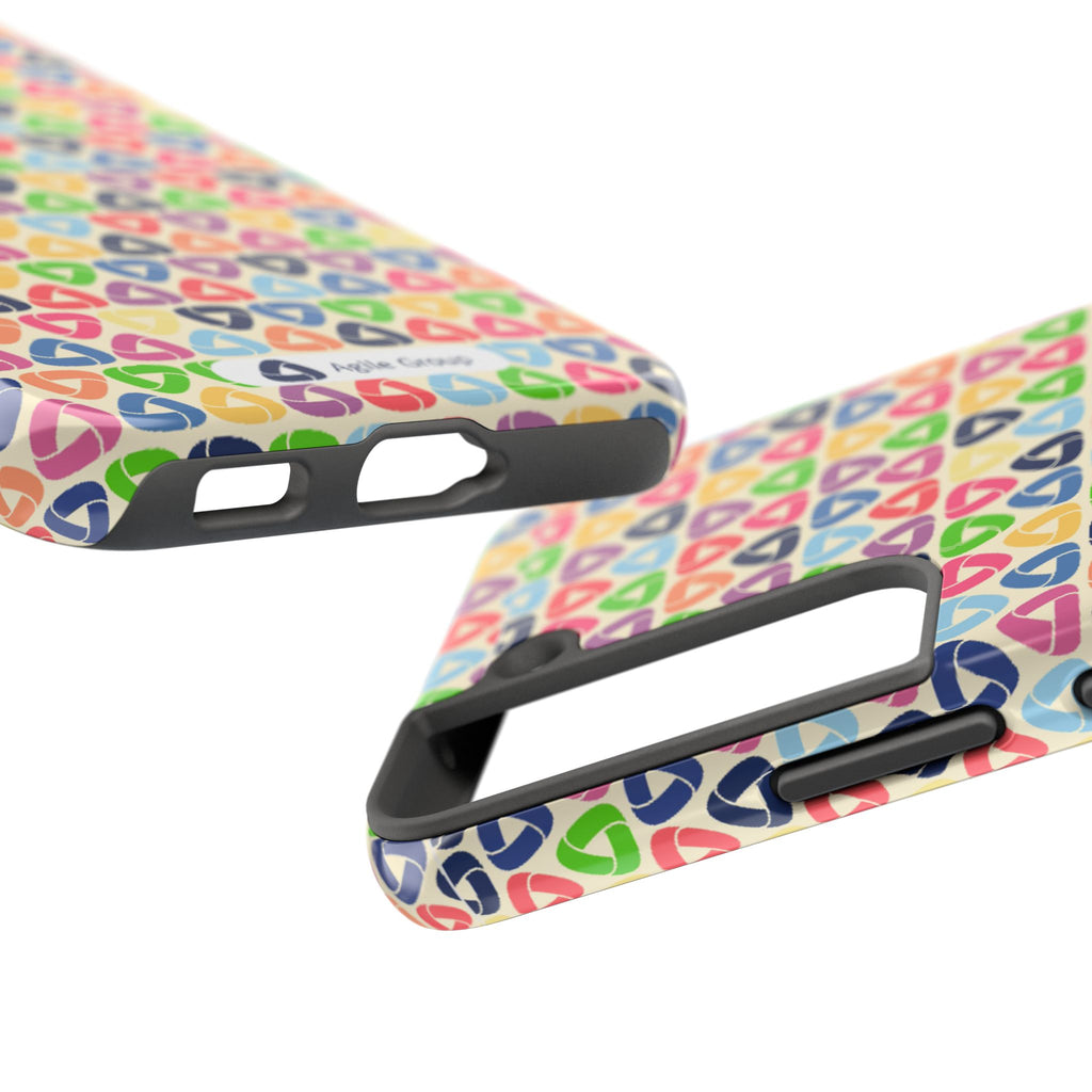 Colorful Geometric Pattern Tough Phone Case — Protective iPhone Cover