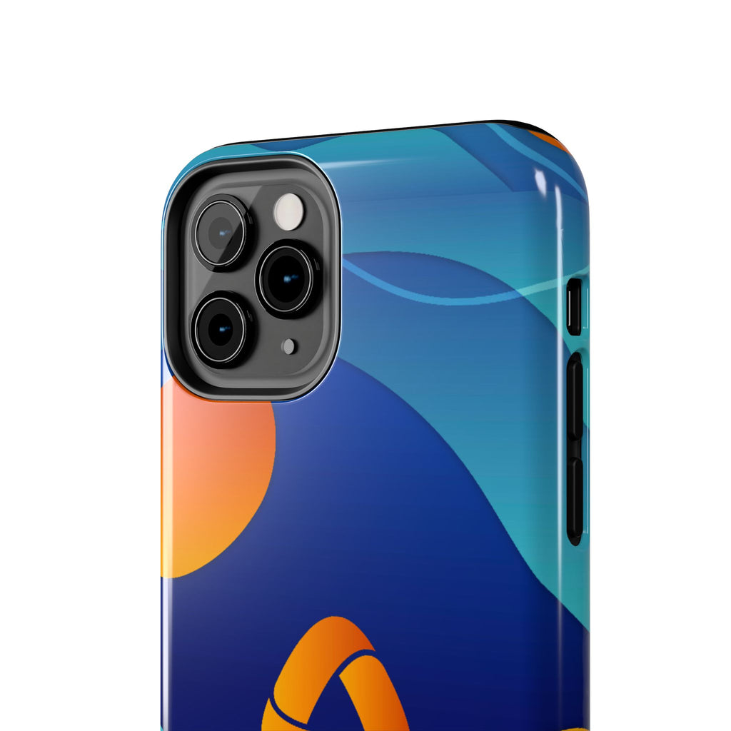 Abstract Blue Orange Wave phone case | Tough Phone Cases