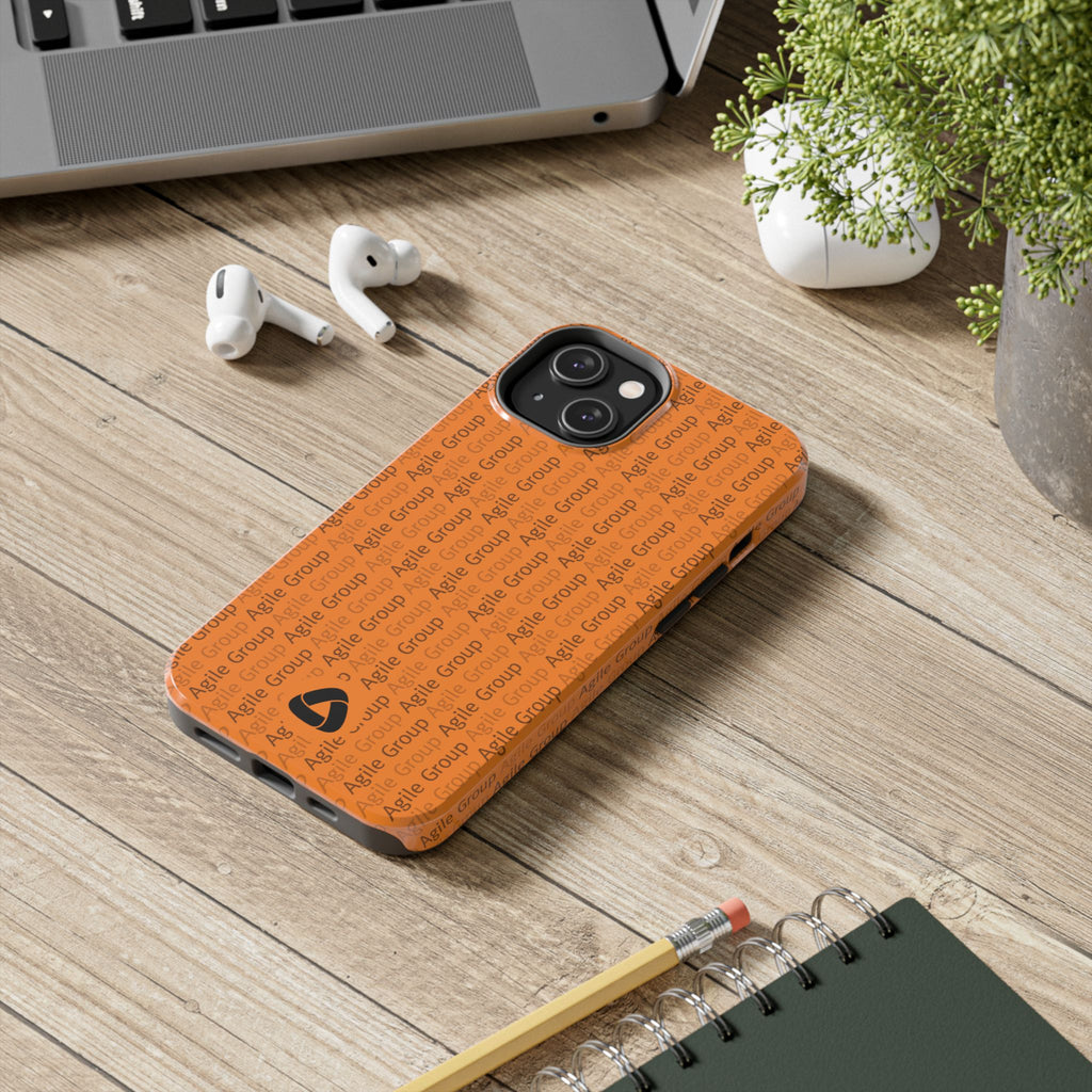 Tough Phone Case — Orange Branded 'Agile Group' Protective Cover