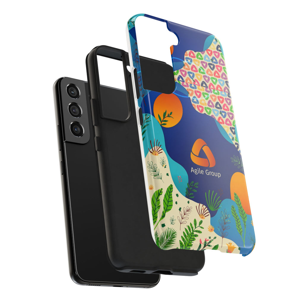 Agile Group Branded Tough Phone Case — Colorful Botanical Logo Design