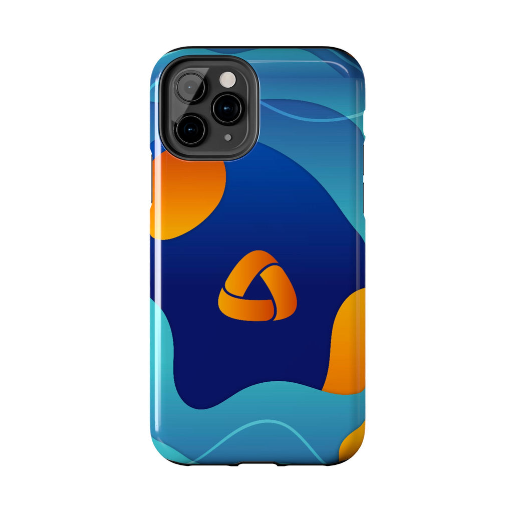 Abstract Blue Orange Wave phone case | Tough Phone Cases