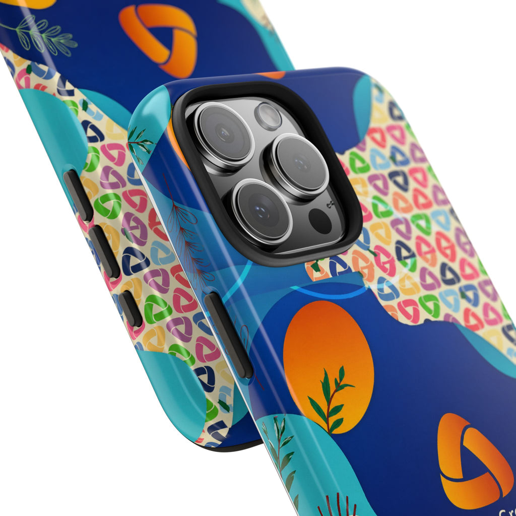 Agile Group Branded Tough Phone Case — Colorful Botanical Logo Design