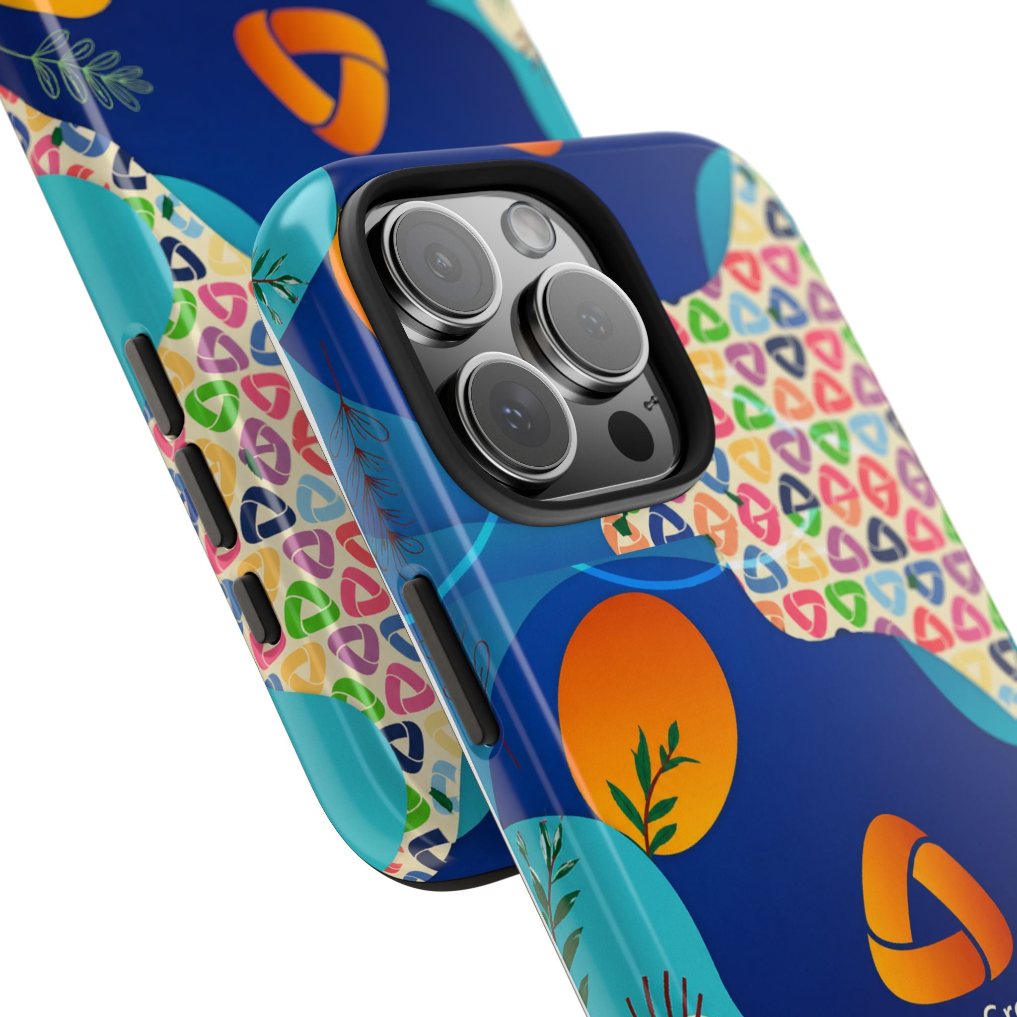 Agile Group Branded Tough Phone Case — Colorful Botanical Logo Design