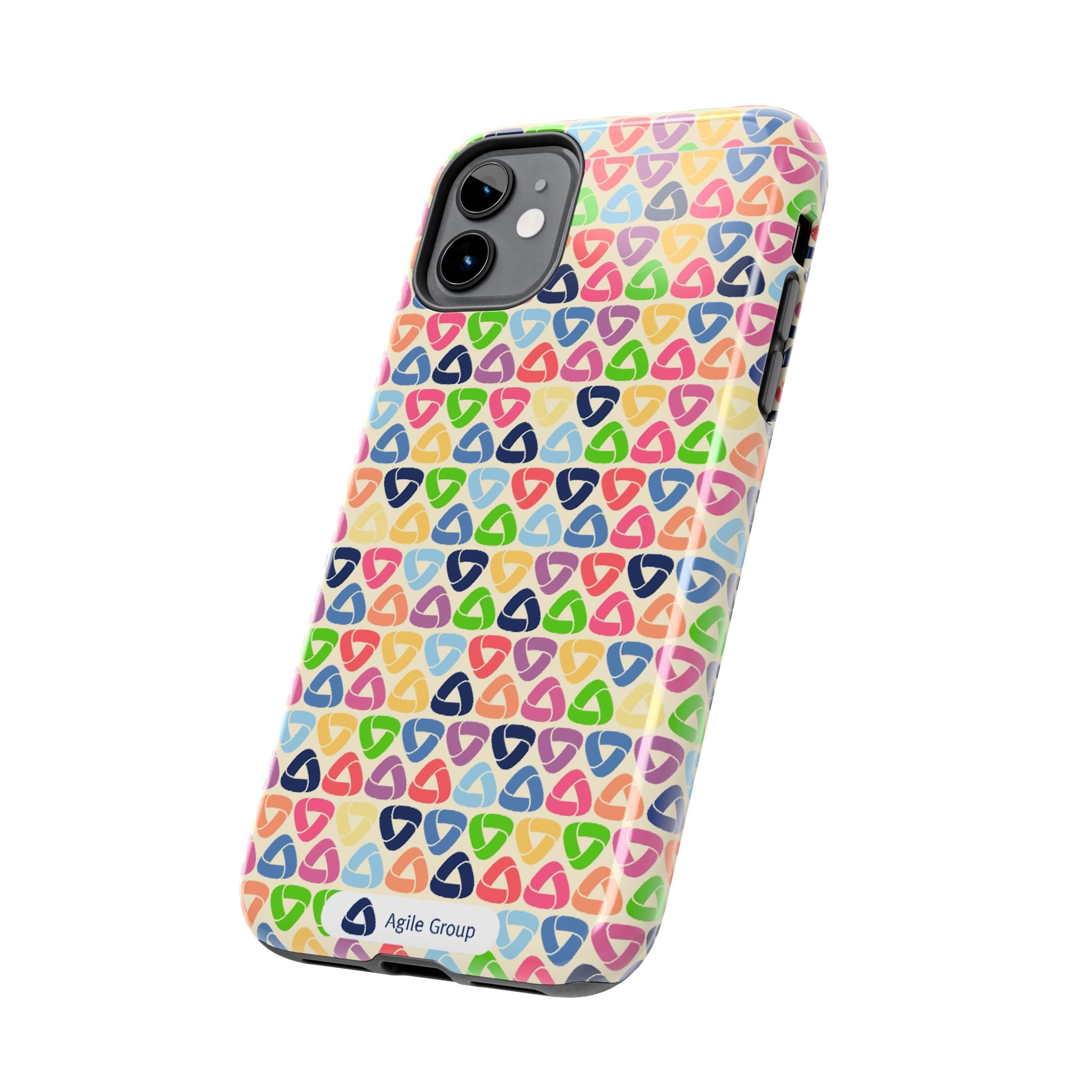 Colorful Geometric Pattern Tough Phone Case — Protective iPhone Cover