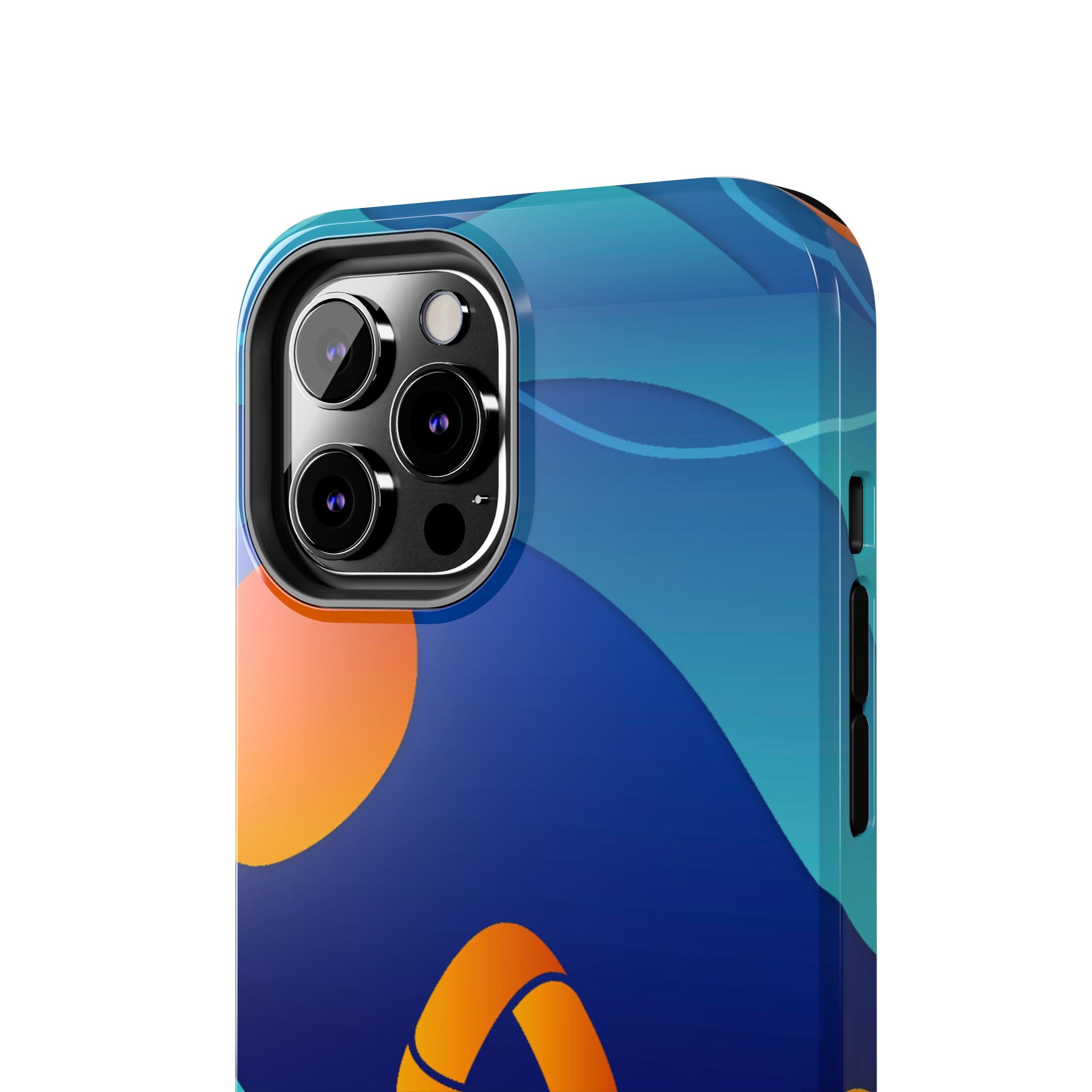 Abstract Blue Orange Wave phone case | Tough Phone Cases