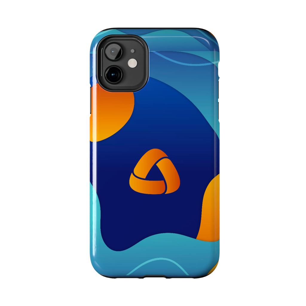 Abstract Blue Orange Wave phone case | Tough Phone Cases
