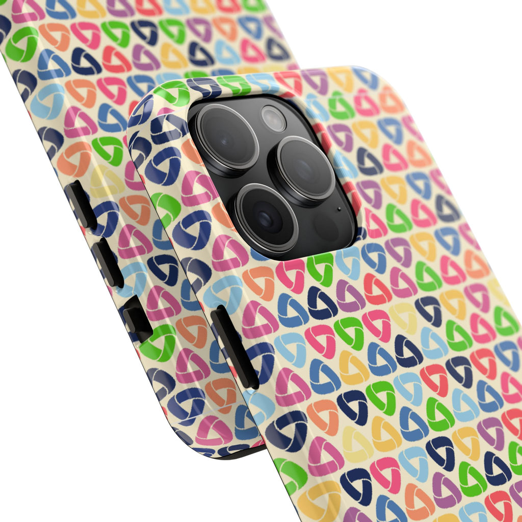 Colorful Geometric Pattern Tough Phone Case — Protective iPhone Cover