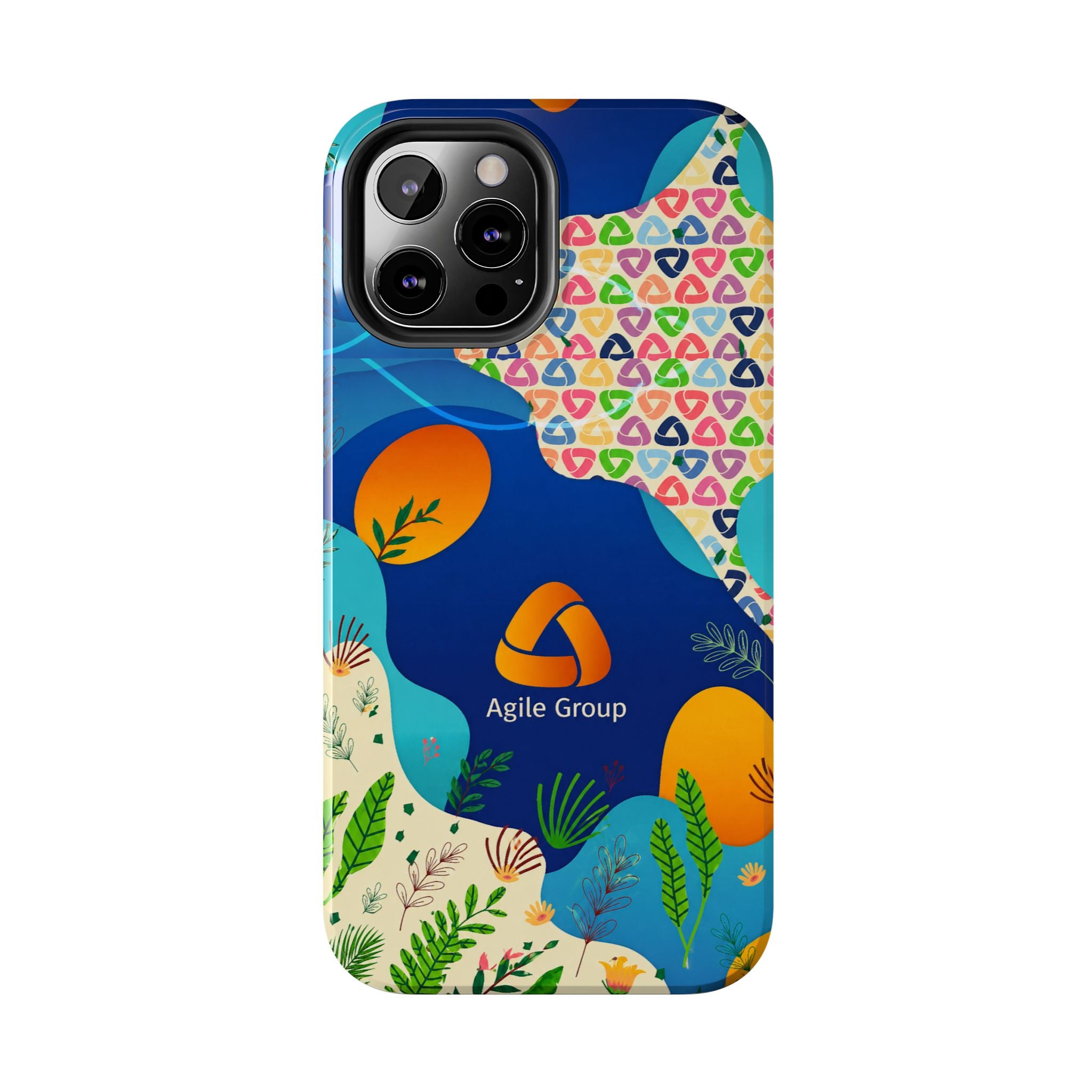 Agile Group Branded Tough Phone Case — Colorful Botanical Logo Design