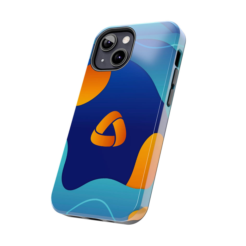Abstract Blue Orange Wave phone case | Tough Phone Cases