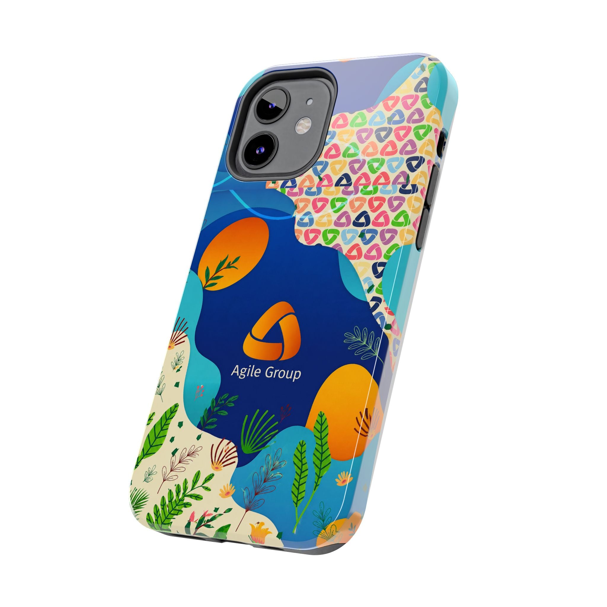 Agile Group Branded Tough Phone Case — Colorful Botanical Logo Design