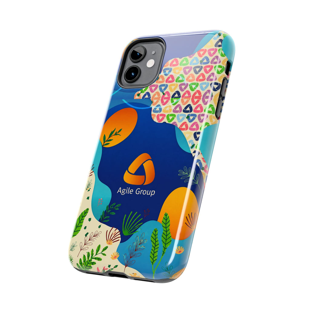 Agile Group Branded Tough Phone Case — Colorful Botanical Logo Design