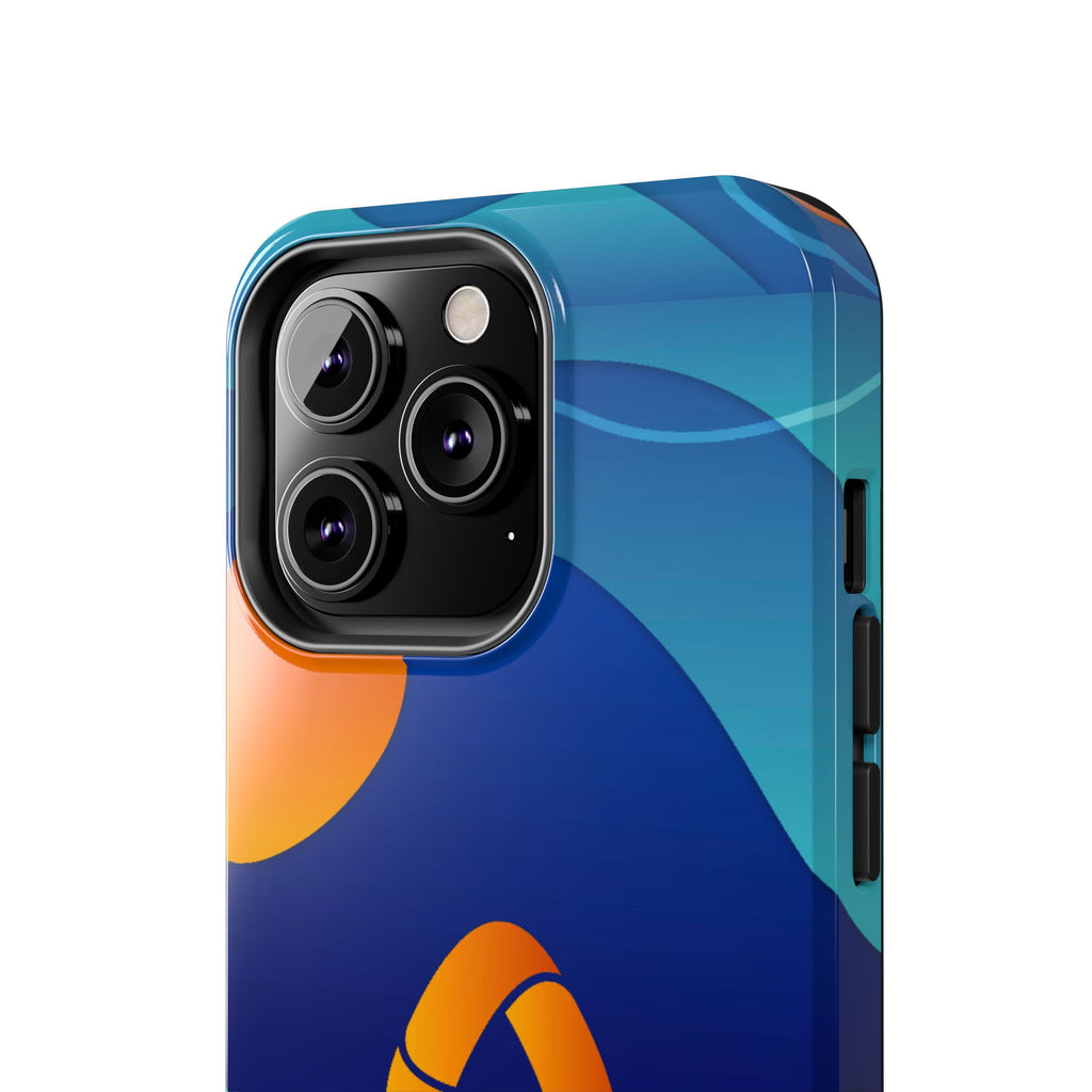 Abstract Blue Orange Wave phone case | Tough Phone Cases