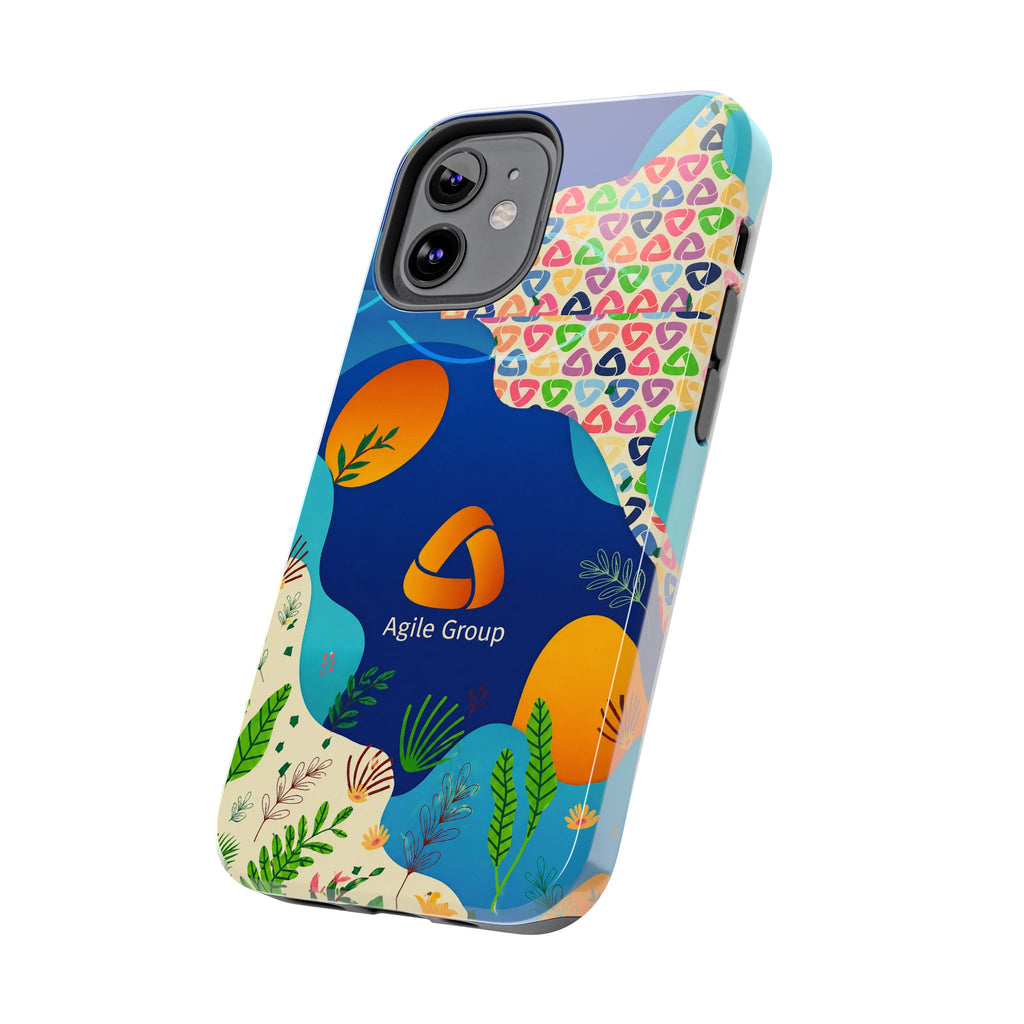 Agile Group Branded Tough Phone Case — Colorful Botanical Logo Design
