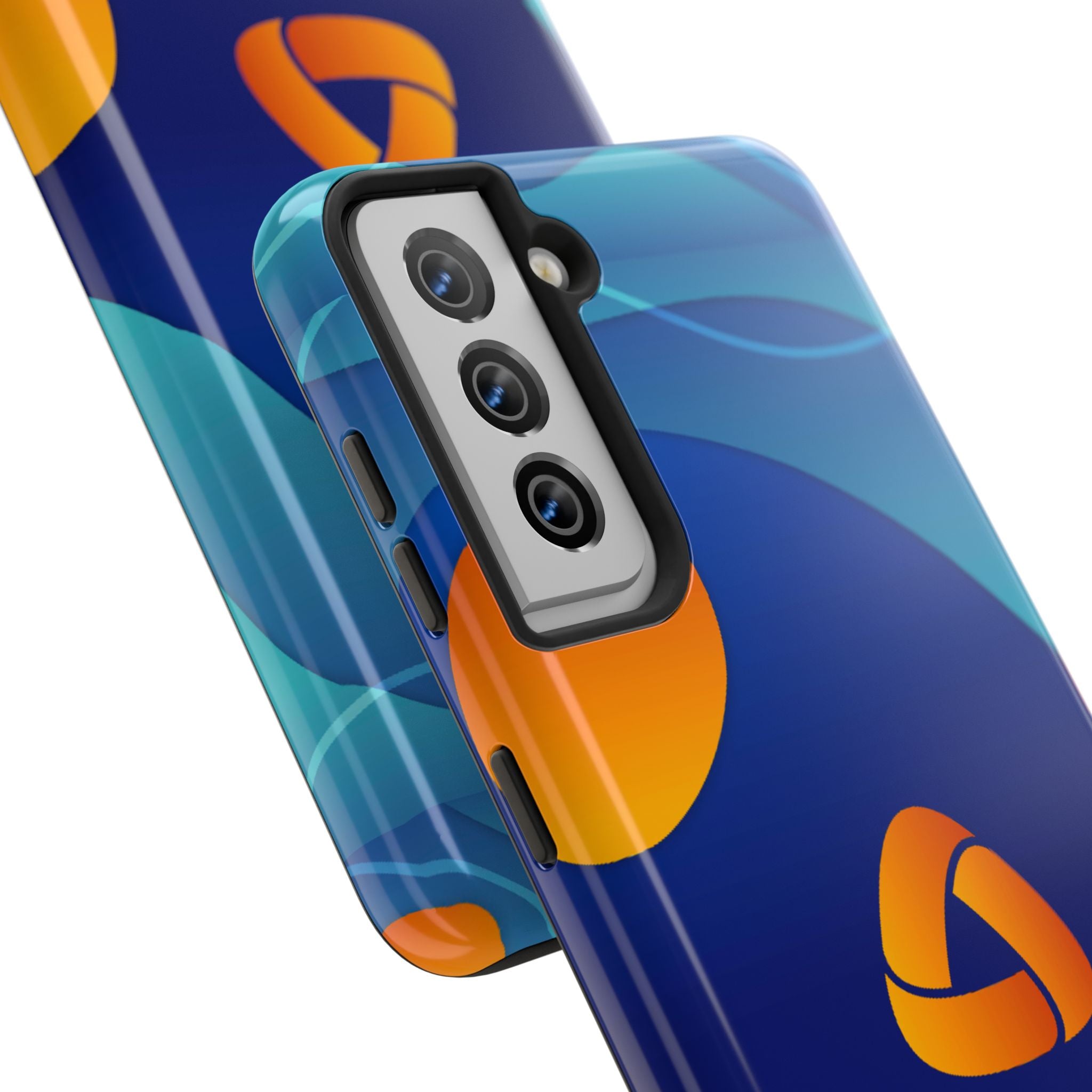 Abstract Blue Orange Wave phone case | Tough Phone Cases