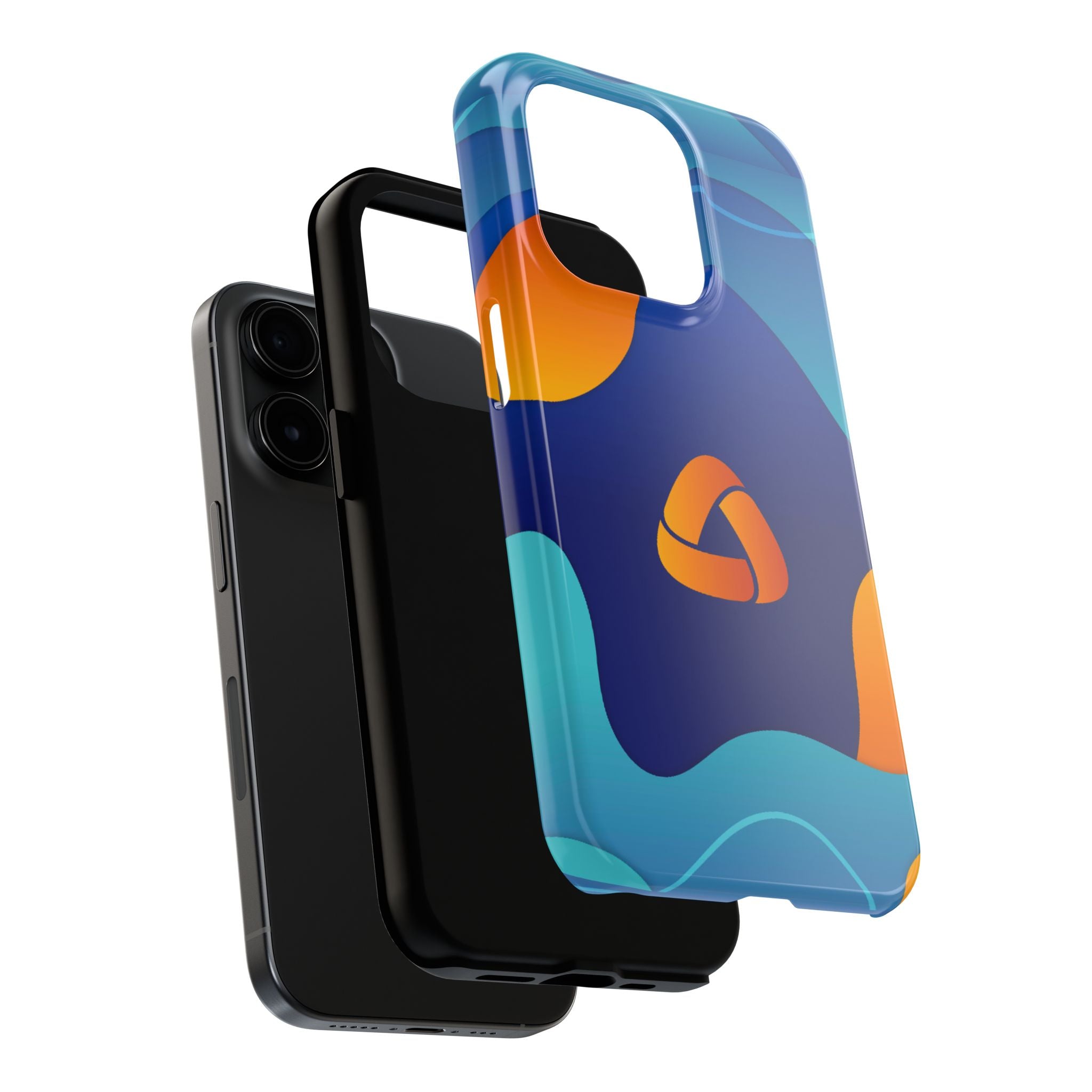 Abstract Blue Orange Wave phone case | Tough Phone Cases