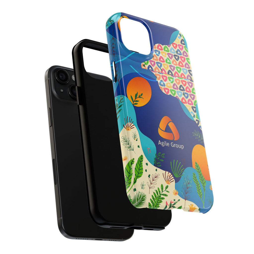 Agile Group Branded Tough Phone Case — Colorful Botanical Logo Design