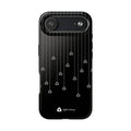 Tough Phone Case — Minimal Black Droplet Pattern, Protective Gloss Finish