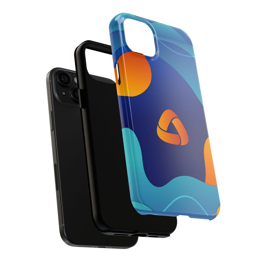 Abstract Blue Orange Wave phone case | Tough Phone Cases