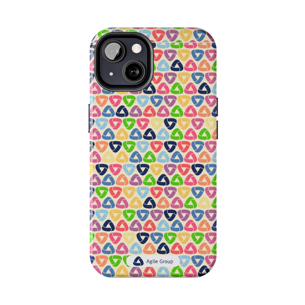 Colorful Geometric Pattern Tough Phone Case — Protective iPhone Cover