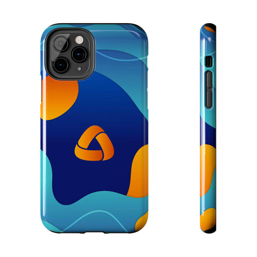 Abstract Blue Orange Wave phone case | Tough Phone Cases