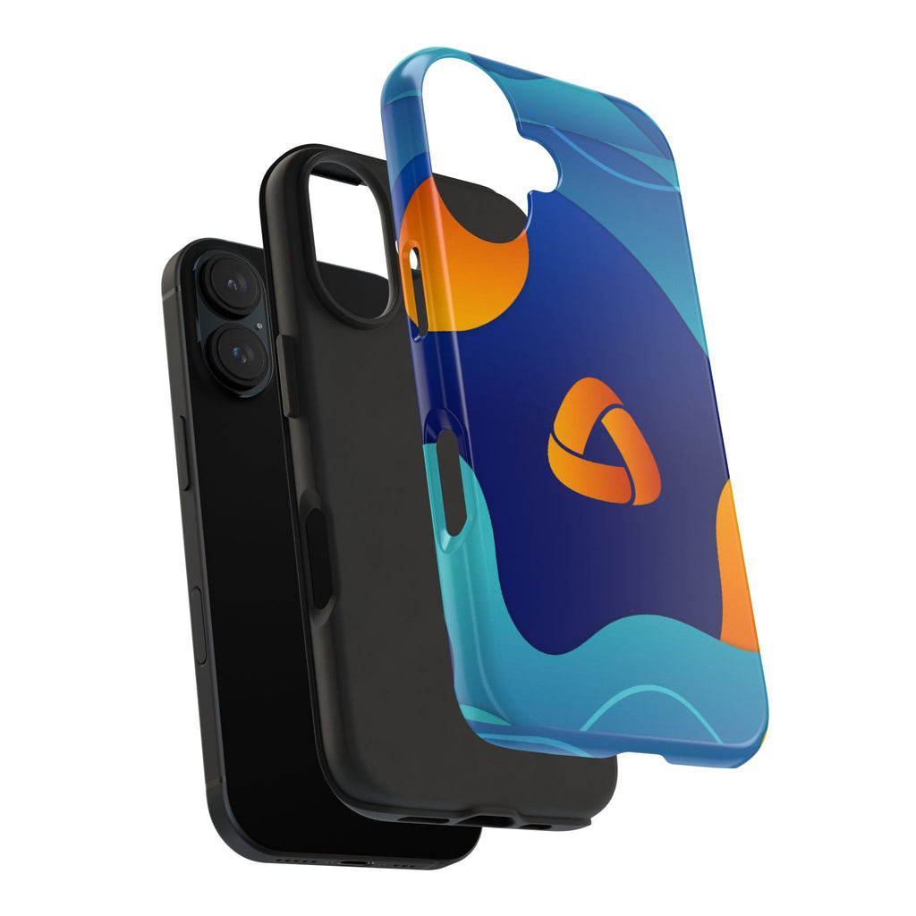 Abstract Blue Orange Wave phone case | Tough Phone Cases