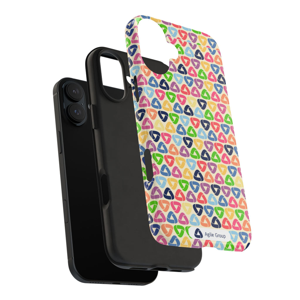 Colorful Geometric Pattern Tough Phone Case — Protective iPhone Cover
