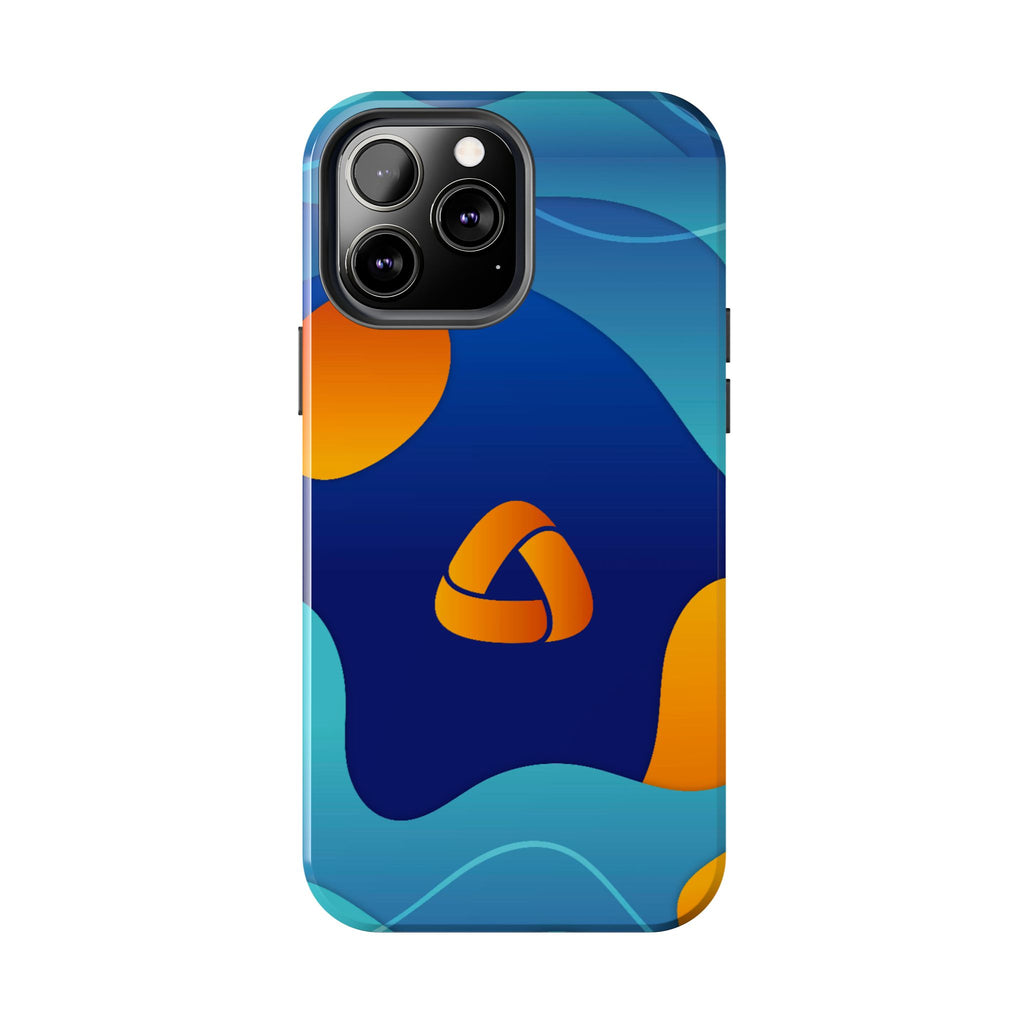 Abstract Blue Orange Wave phone case | Tough Phone Cases
