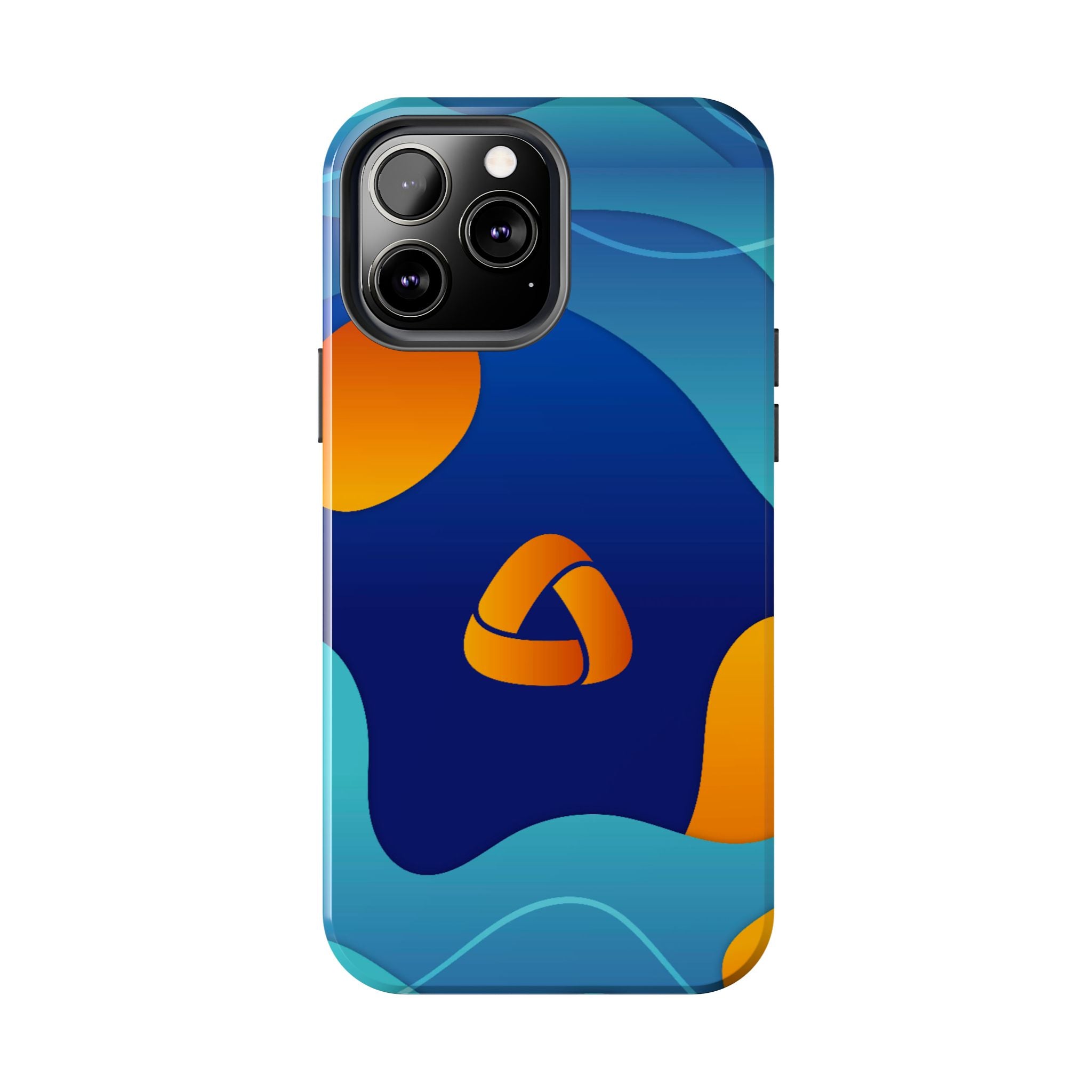 Abstract Blue Orange Wave phone case | Tough Phone Cases
