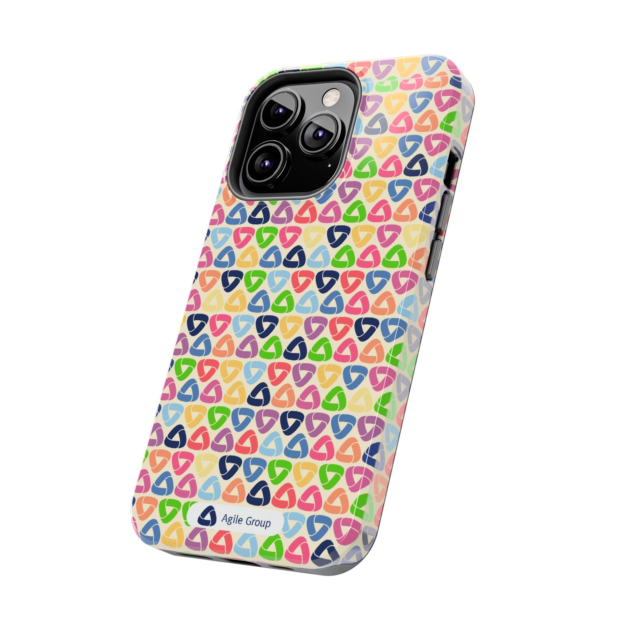 Colorful Geometric Pattern Tough Phone Case — Protective iPhone Cover