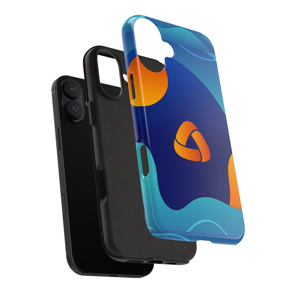 Abstract Blue Orange Wave phone case | Tough Phone Cases