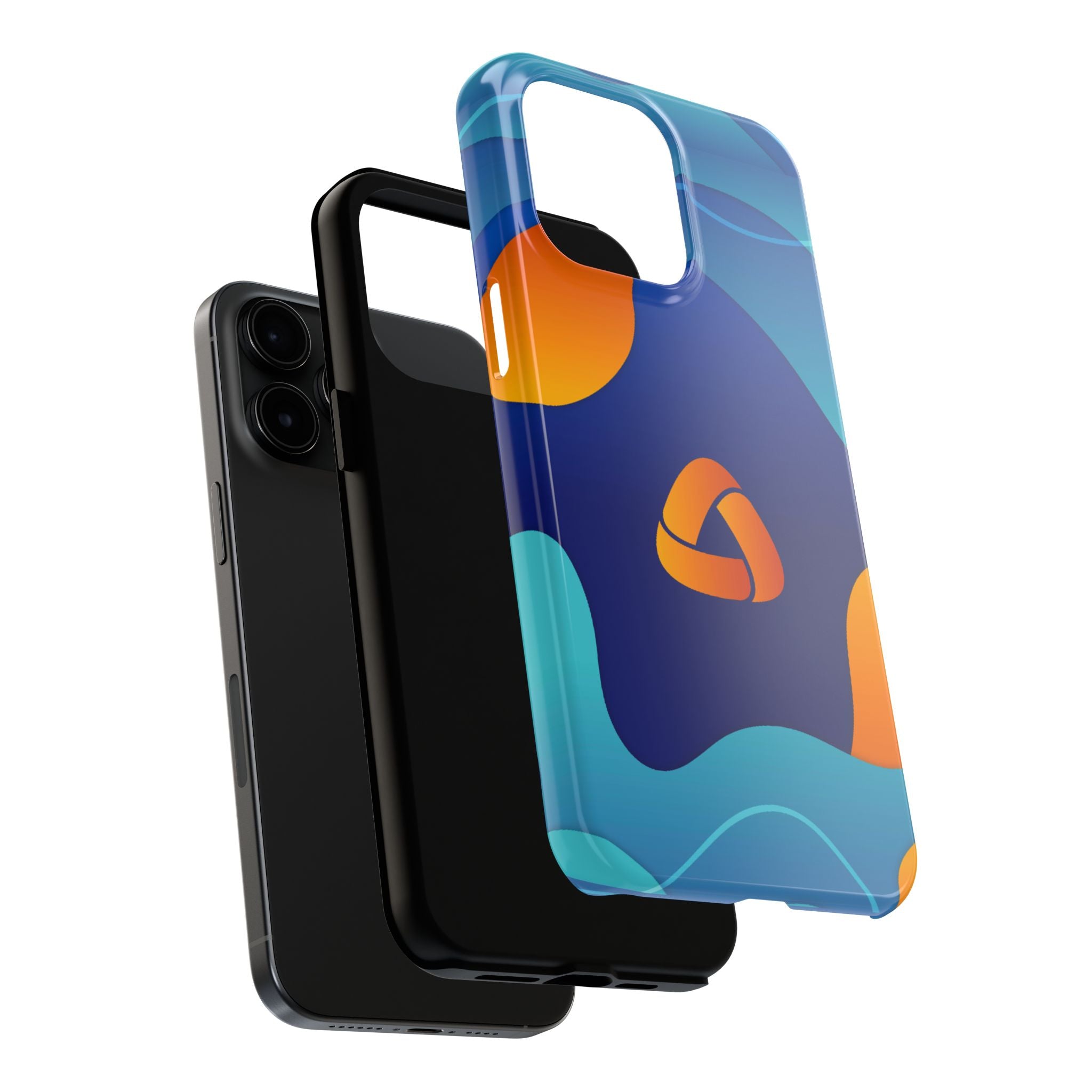 Abstract Blue Orange Wave phone case | Tough Phone Cases