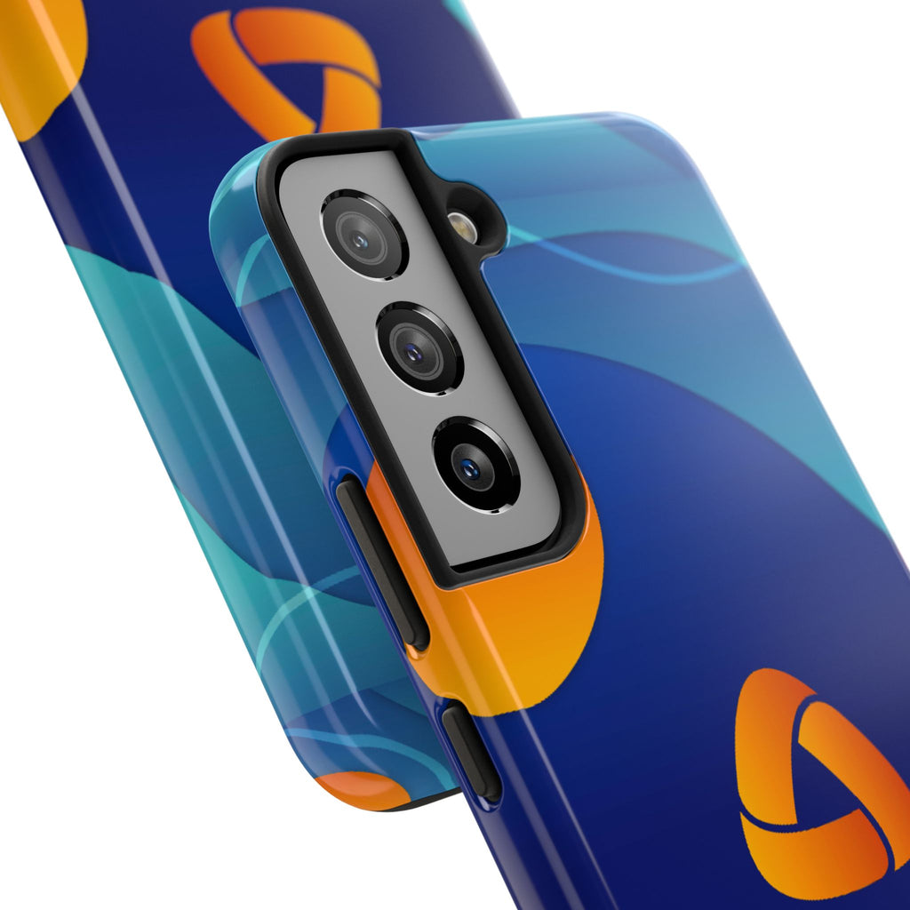Abstract Blue Orange Wave phone case | Tough Phone Cases